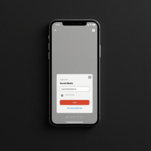 CodeIgniter social media login on mobile screen